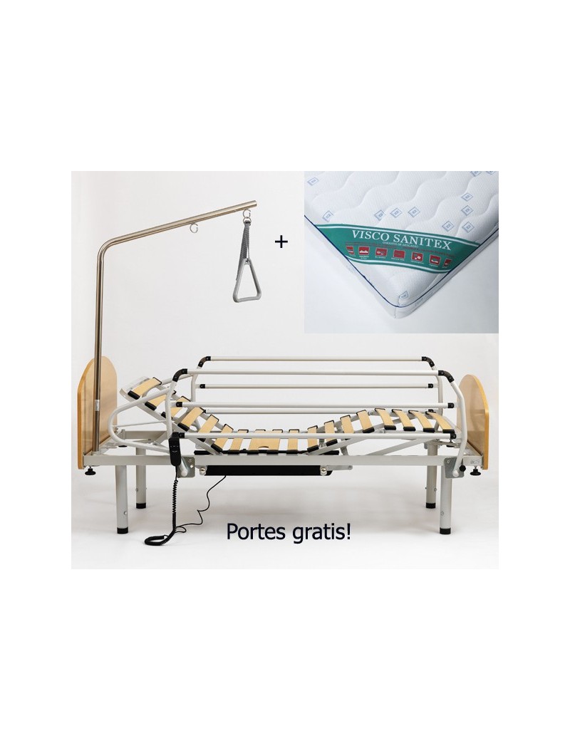 Cama hospitalaria completa y colchón de regalo