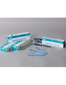 CAJA DE 10 BISTURIS COMPLETOS 